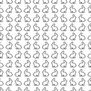 Bunnies Allover Fabric - Black/White - ineedfabric.com