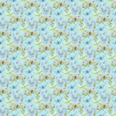 Butterflies on Floral Fabric - Teal - ineedfabric.com