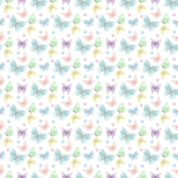 Butterflies & Rainbows Pattern 1 Fabric - ineedfabric.com