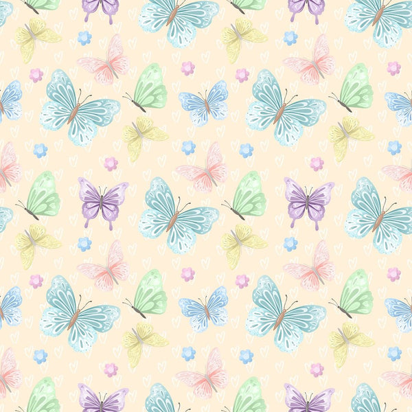 Butterflies & Rainbows Pattern 5 Fabric - ineedfabric.com