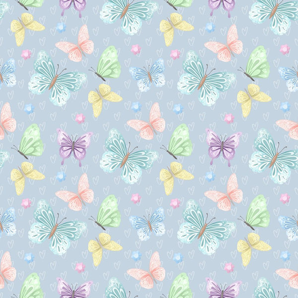 Butterflies & Rainbows Pattern 6 Fabric - ineedfabric.com