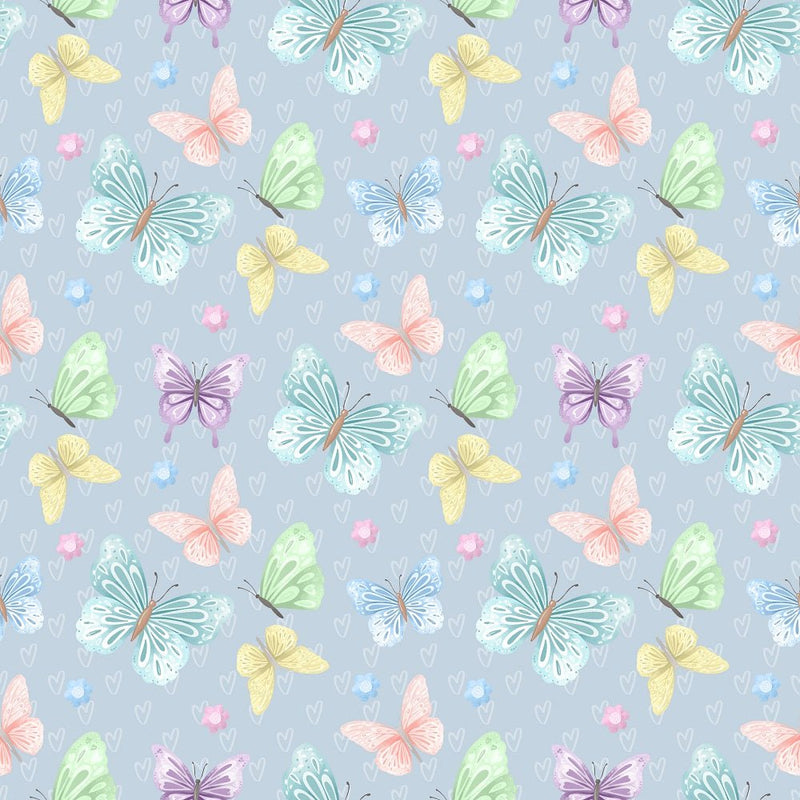 Butterflies & Rainbows Pattern 6 Fabric - ineedfabric.com