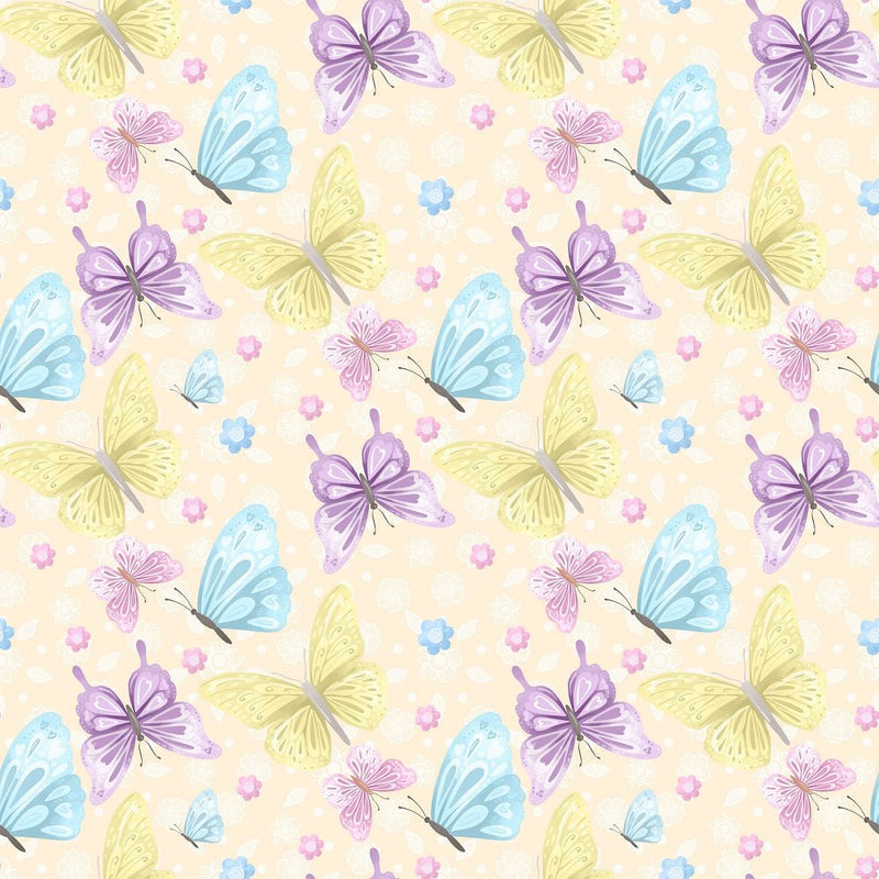 Butterflies & Rainbows Pattern 7 Fabric - ineedfabric.com