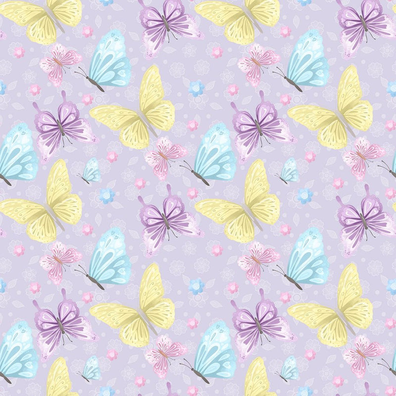 Butterflies & Rainbows Pattern 8 Fabric - ineedfabric.com