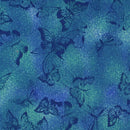 Butterflies Toss Fabric - Blue - ineedfabric.com