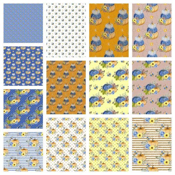 Buzzin' Around The Patch Fabric Collection - 1 Yard Bundle - ineedfabric.com