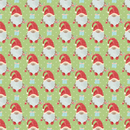 Candy Cane Gnome With Presents Fabric - Green - ineedfabric.com