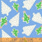 Candy Cane Lane Trees Fabric - Blue - ineedfabric.com