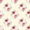 Canyon Rose on Leaves Fabric - Tan - ineedfabric.com