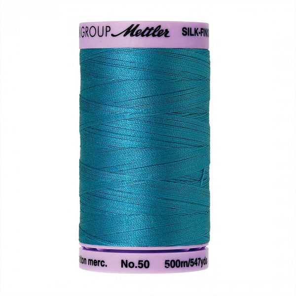 Caribbean Blue Silk-Finish 50wt Solid Cotton Thread - 547yds - ineedfabric.com