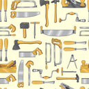 Carpentry Tools Fabric - Tan - ineedfabric.com