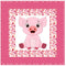 Cartoon Baby Pig Wall Hanging 42" x 42" - ineedfabric.com