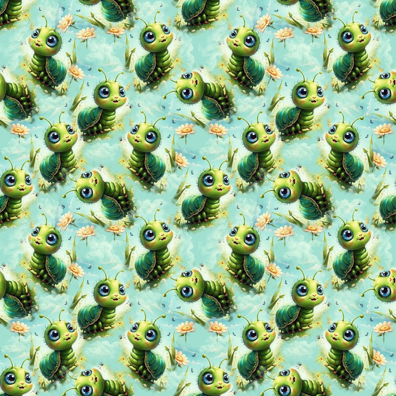 Cartoon Caterpillar Fabric - ineedfabric.com