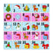 Cartoon Christmas Advent Calendar Fabric Panel - Blue/Pink - ineedfabric.com