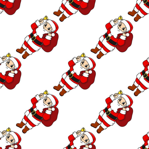 Cartoon Christmas Santa Claus Fabric - ineedfabric.com