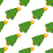 Cartoon Christmas Trees Fabric - ineedfabric.com