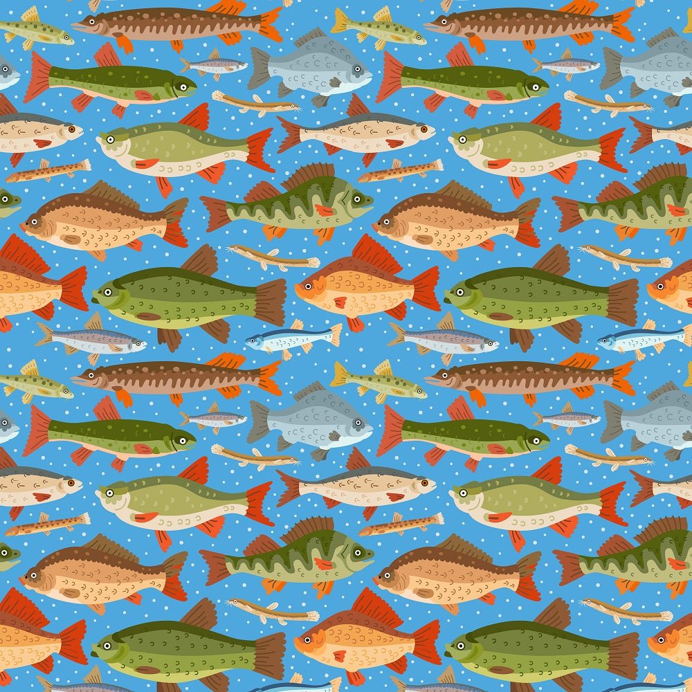 Cartoon Freshwater Fish Fabric – ineedfabric.com