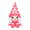 Cartoon Girl Gnome With Heart Fabric Panel - White - ineedfabric.com