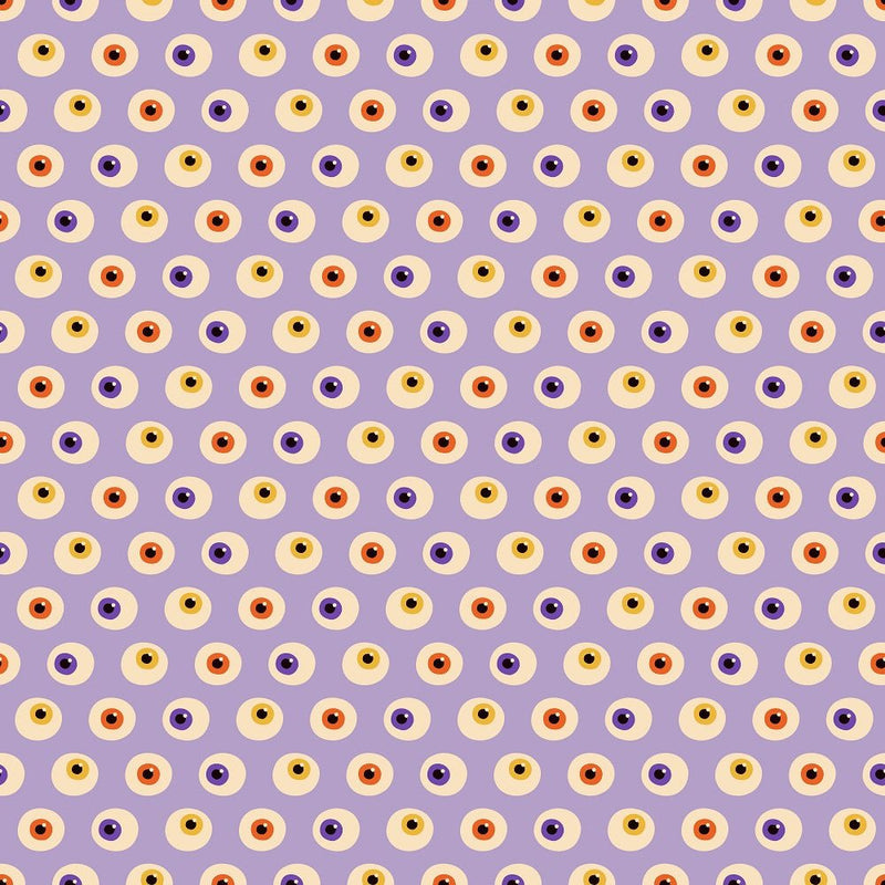 Cartoon Halloween Eyeballs Fabric - ineedfabric.com