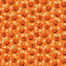 Cartoon Halloween Jack-O-Lanterns Fabric - ineedfabric.com