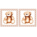 Cartoon Lovely Teddy Bear Pillow Panel - ineedfabric.com