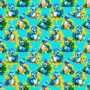 Cartoon Peacock Fabric - ineedfabric.com