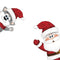 Cartoon Santa & Cat Fabric Panel - ineedfabric.com