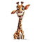 Cartoon Smiling Giraffe Fabric Panel - ineedfabric.com