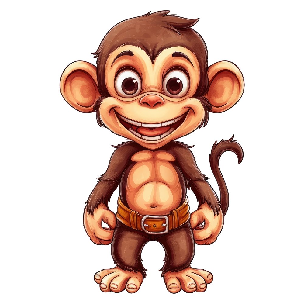 grinning monkey cartoon