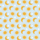 Cartoon Sun & Moon Fabric - ineedfabric.com