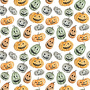 Carved Pumpkin Faces Fabric - Multi - ineedfabric.com