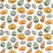 Carved Pumpkin Faces Fabric - Multi - ineedfabric.com