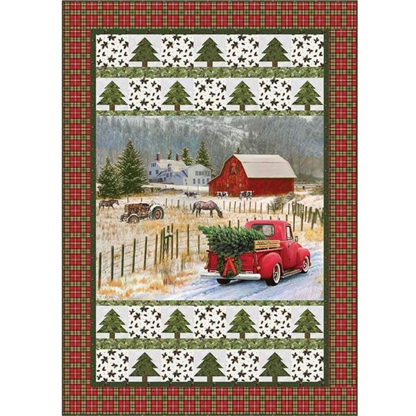 Castilleja Cotton Christmas Truck Quilt Pattern - ineedfabric.com