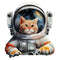 Cat Astronaut 1 Fabric Panel - ineedfabric.com