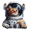 Cat Astronaut 2 Fabric Panel - ineedfabric.com