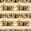 Cat Orchestra & Sheet Music Fabric - ineedfabric.com