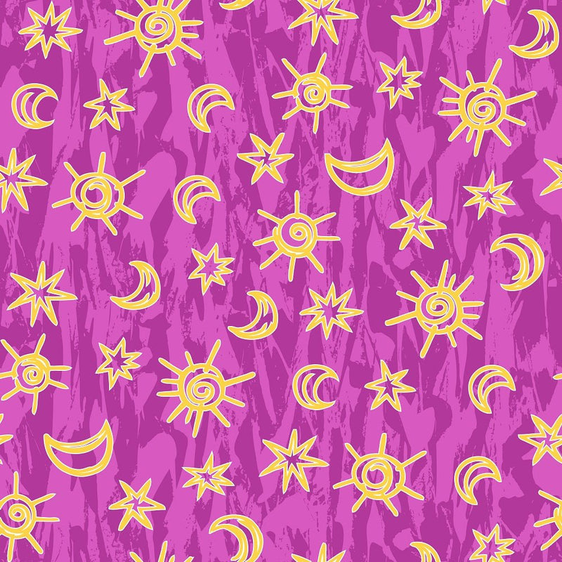 Celestial Grunge Fabric - Purple - ineedfabric.com