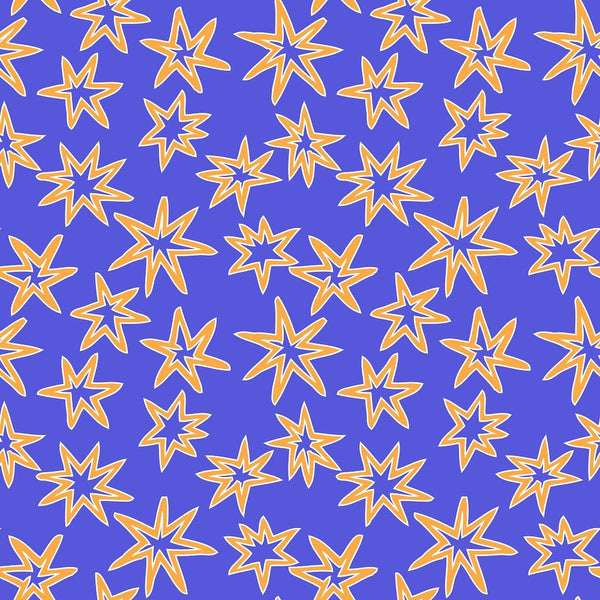 Celestial Stars Fabric - Blue - ineedfabric.com