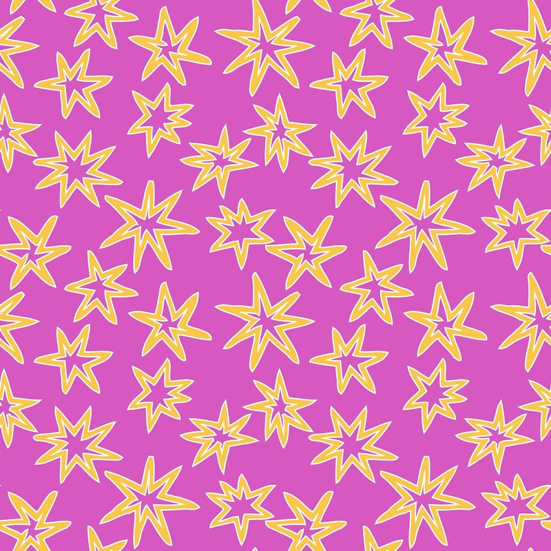 Celestial Stars Fabric - Purple - ineedfabric.com