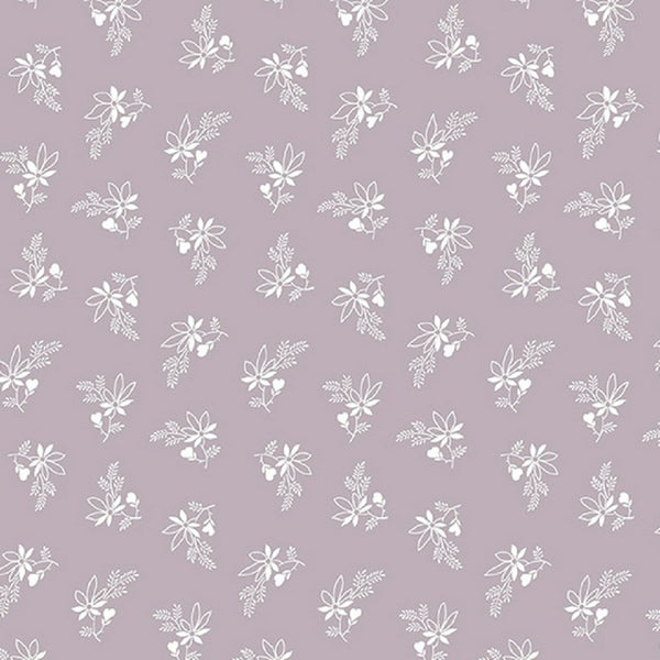 Century Prints Farmgate Floral Fabric - Purple - ineedfabric.com