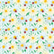 Chamomile Flowers & Ladybugs Fabric - ineedfabric.com