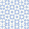 Checkerboard Retro Flowers Fabric - Blue - ineedfabric.com