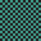 Checkered Basics Fabric - Atoll on Black - ineedfabric.com