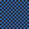 Checkered Basics Fabric - Blue on Black - ineedfabric.com