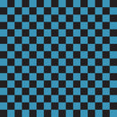 Checkered Basics Fabric - Cerulean Blue on Black - ineedfabric.com