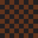 Checkered Basics Fabric - Chocolate on Black - ineedfabric.com