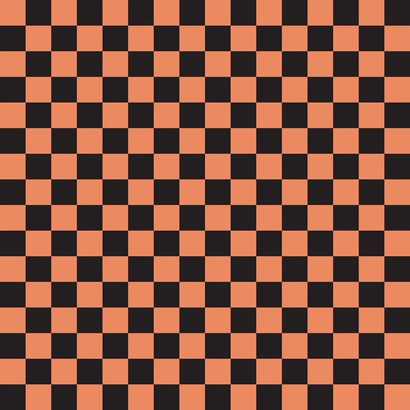 Checkered Basics Fabric - Copper River on Black - ineedfabric.com