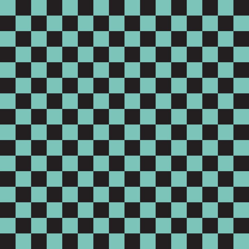 Checkered Basics Fabric - Cornflower on Black - ineedfabric.com