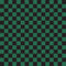 Checkered Basics Fabric - Hunter Green on Black - ineedfabric.com