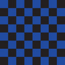 Checkered Basics Fabric - Navy Blue on Black - ineedfabric.com
